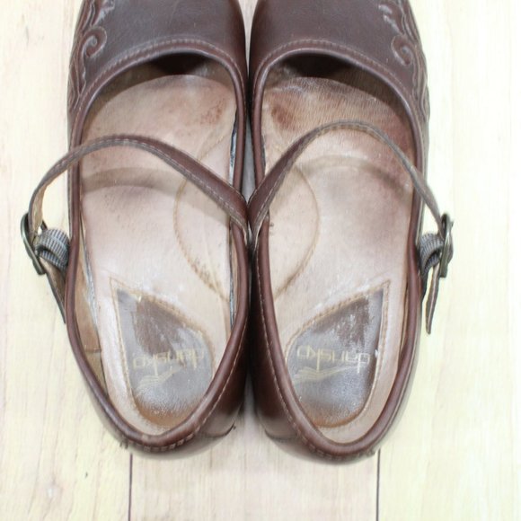 Dansko Savanna Brown Mary Jane Comfort Clogs Shoes Size 39 US 9 - Picture 6 of 9